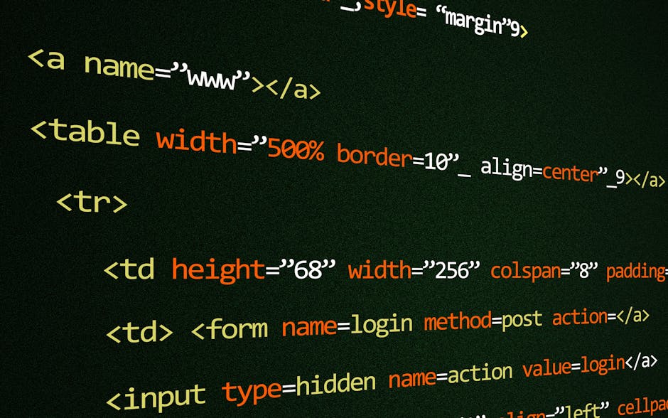 A close-up view of a computer screen displaying colorful lines of programming code, including various functions and syntax, with a slightly blurred background. The image emphasizes digital technology